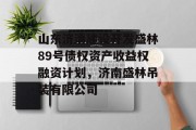 山东济清建设开发盛林89号债权资产收益权融资计划，济南盛林吊装有限公司