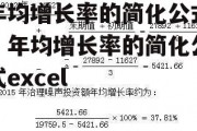 年均增长率的简化公式，年均增长率的简化公式excel