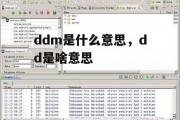 ddm是什么意思，dd是啥意思