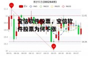 宝信软件股票，宝信软件股票为何不涨