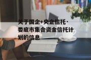 关于国企+央企信托·娄底市集合资金信托计划的信息