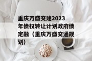 重庆万盛交建2023年债权转让计划政府债定融（重庆万盛交通规划）