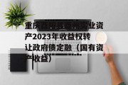 重庆酉阳县酉州实业资产2023年收益权转让政府债定融（国有资产收益）