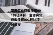 富源实业应收债权001转让项目，富源实业应收债权001转让项目名称