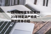 四川绵阳富乐投资2023年特定资产拍卖一期的简单介绍