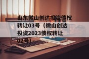 山东微山创达投资债权转让03号（微山创达投资2023债权转让02号）