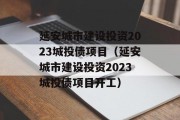 延安城市建设投资2023城投债项目（延安城市建设投资2023城投债项目开工）