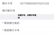 大额行号，大额行号查询