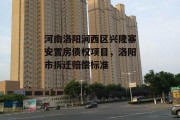 河南洛阳涧西区兴隆寨安置房债权项目，洛阳市拆迁赔偿标准