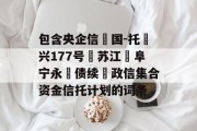 包含央企信‮国-托‬兴177号‮苏江‬阜宁永‮债续‬政信集合资金信托计划的词条