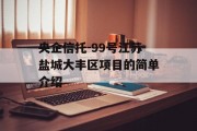 央企信托-99号江苏盐城大丰区项目的简单介绍