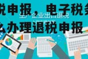 退税申报，电子税务局怎么办理退税申报