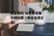 央企信托-山东寿光银行间标债（寿光信贷公司）