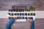 A级央企信托-700号盐城市非标集合资金信托计划的简单介绍