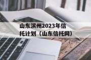 山东滨州2023年信托计划（山东信托网）