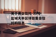 关于央企信托-99号盐城大丰区项目集合信托的信息