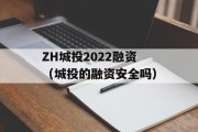 ZH城投2022融资（城投的融资安全吗）