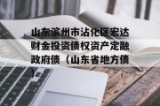 山东滨州市沾化区宏达财金投资债权资产定融政府债（山东省地方债）