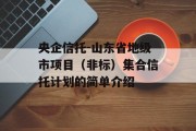 央企信托-山东省地级市项目（非标）集合信托计划的简单介绍