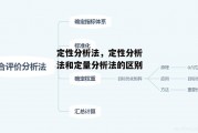 定性分析法，定性分析法和定量分析法的区别