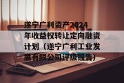 遂宁广利资产2024年收益权转让定向融资计划（遂宁广利工业发展有限公司评级报告）