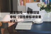 国企信托-一年期仪征非标（信托非标项目是什么）