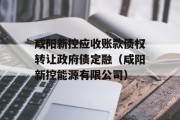 咸阳新控应收账款债权转让政府债定融（咸阳新控能源有限公司）