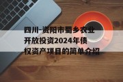 四川-资阳市蜀乡农业开放投资2024年债权资产项目的简单介绍