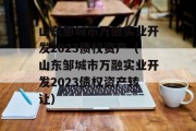 山东邹城市万融实业开发2023债权资产（山东邹城市万融实业开发2023债权资产转让）