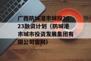 广西防城港市城投2023融资计划（防城港市城市投资发展集团有限公司官网）