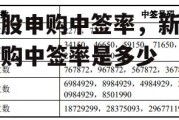 新股申购中签率，新股申购中签率是多少