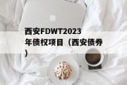 西安FDWT2023年债权项目（西安债券）