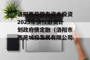 洛阳西苑国有资本投资2023年债权融资计划政府债定融（洛阳市西苑城投发展有限公司）