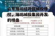 山东潍坊经开区城投债权，潍坊城投集团开发的楼盘