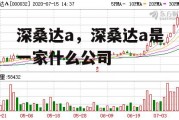 深桑达a，深桑达a是一家什么公司