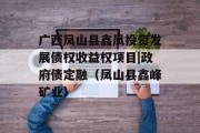 广西凤山县鑫凤投资发展债权收益权项目|政府债定融（凤山县鑫峰矿业）