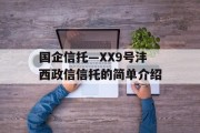 国企信托—XX9号沣西政信信托的简单介绍