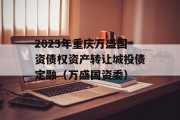 2023年重庆万盛国资债权资产转让城投债定融（万盛国资委）