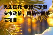 央企信托-非标广东肇庆市政信，国信控股肇庆项目