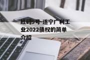 红码9号-遂宁广利工业2022债权的简单介绍