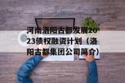 河南洛阳古都发展2023债权融资计划（洛阳古都集团公司简介）