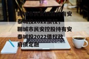 聊城市民安控股持有安泰城投2022债权，聊城市民安控股持有安泰城投2022债权政府债定融