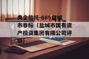 央企信托-665盐城市非标（盐城市国有资产投资集团有限公司评级）