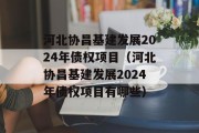 河北协昌基建发展2024年债权项目（河北协昌基建发展2024年债权项目有哪些）