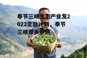 奉节三峡生态产业发2022定融计划，奉节三峡原乡景区