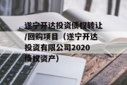 遂宁开达投资债权转让/回购项目（遂宁开达投资有限公司2020债权资产）