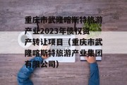 重庆市武隆喀斯特旅游产业2023年债权资产转让项目（重庆市武隆喀斯特旅游产业集团有限公司）