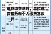 单位缴费基数，单位缴费基数和个人缴费基数一样