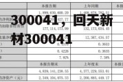 300041，回天新材300041