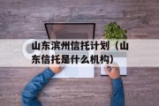 山东滨州信托计划（山东信托是什么机构）